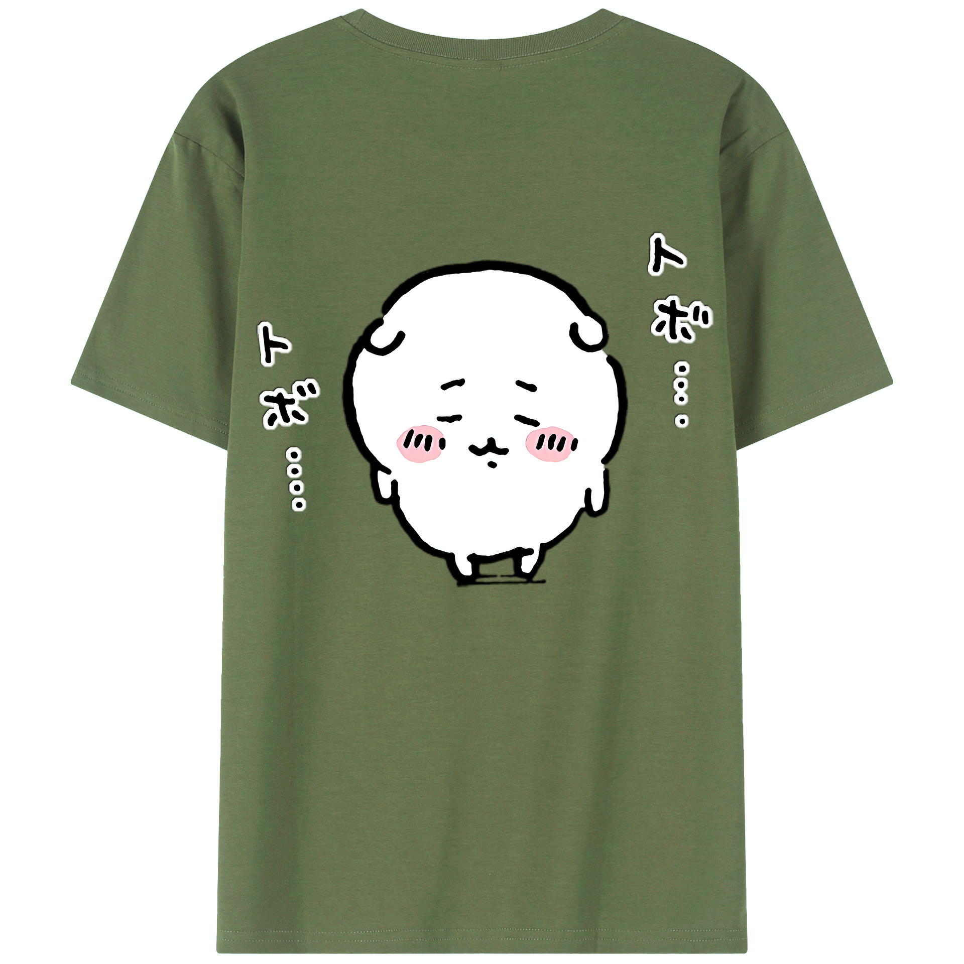 （画像用） ちいかわ ちいかわ Chii-kawa chiikawa 綿100％ メンズ半袖Tシャツ（バックプリント） 通気性
